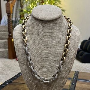 J. Crew Gold and Silver Chain Necklace